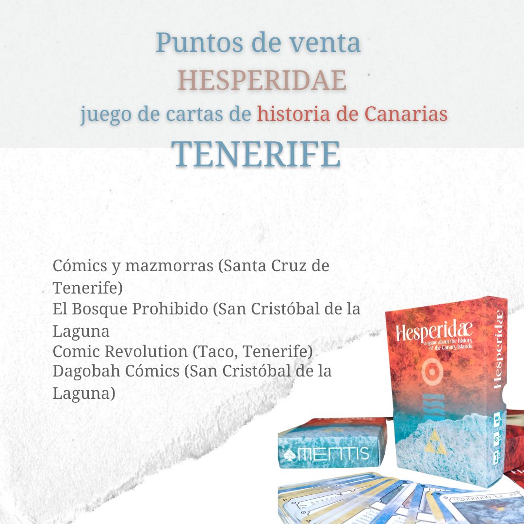 Puntos de venta de Hesperidae juego de historia de Canarias